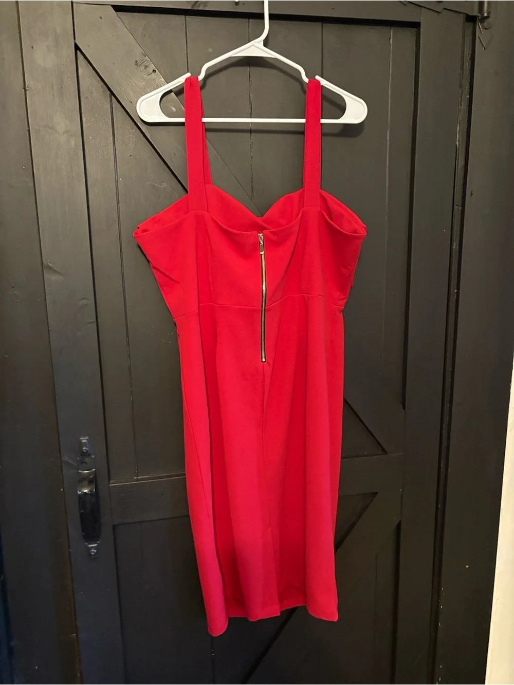 Nina Leonard Red Bow-Front Mini Dress